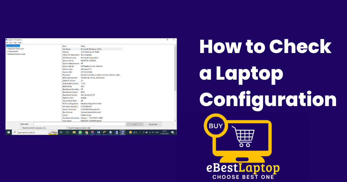 How to Check a Laptop Configuration